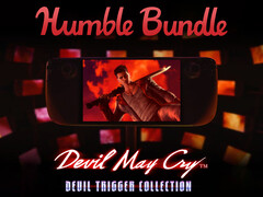 魔鬼触发器合集》将于 7 月 30 日到期。图为运行《DmC：鬼泣》的 Steam 甲板。(图片来源：Steam 和 Humble Bundle - 已编辑）