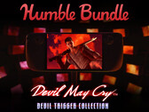 魔鬼触发器合集》将于 7 月 30 日到期。图为运行《DmC：鬼泣》的 Steam 甲板。(图片来源：Steam 和 Humble Bundle - 已编辑）