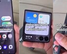 Galaxy Z Flip 7 的实际操作视频被泄露，但很快就被删除了（图片来源：@andrei_eclynoh）。