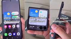 Galaxy Z Flip 7 的实际操作视频被泄露，但很快就被删除了（图片来源：@andrei_eclynoh）。
