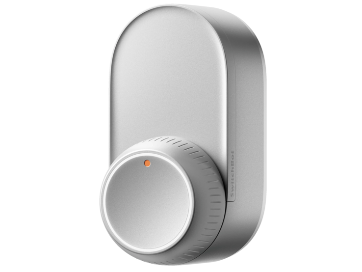 银色的 SwitchBot Lock Ultra。(图片来源：SwitchBot）