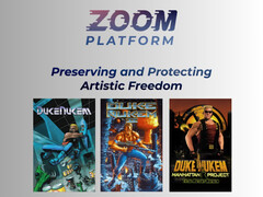 Zoom Platform 横幅上的 Duke Nukem 游戏（图片来源：Zoom Platform，有编辑）