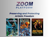 Zoom Platform 横幅上的 Duke Nukem 游戏（图片来源：Zoom Platform，有编辑）