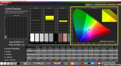 CalMAN ColorChecker已校准（目标色彩空间DCI-P3）。