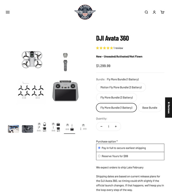 (图片来源：美国无人机供应公司）