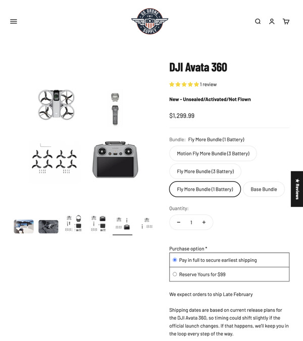 (图片来源：美国无人机供应公司）