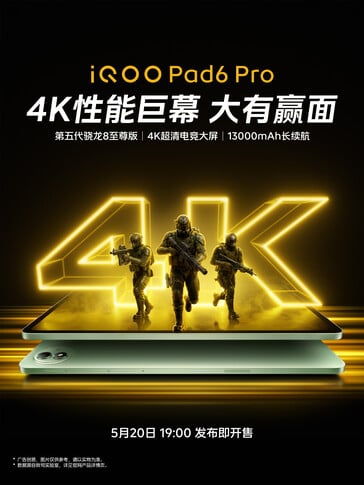 iQoo Pad 6 Pro 配备了 