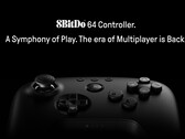 8BitDo 首次尝试的任天堂 64 手柄终于推出了黑色款式。(图片来源：8BitDo）