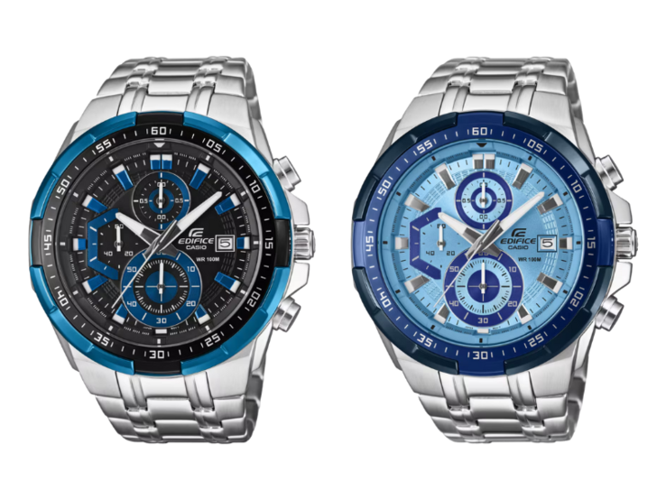 卡西欧 Edifice EFR539D-1A2V 手表（左）和 EFR539DE-2AV 手表（右）。(图片来源：卡西欧）