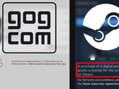 GOG 对 Valve 的新授权披露做出了最符合角色的回应。(图片来源：Valve / GOG - 已编辑）