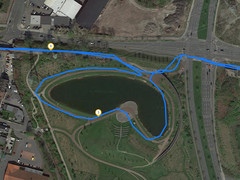 Garmin Edge 500 - Cycling around a lake