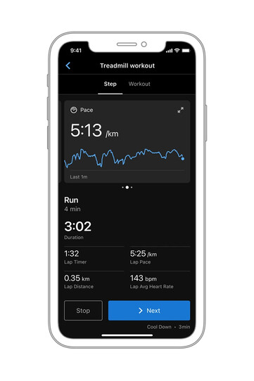 Garmin Connect+ 实时活动功能。(图片来源：Garmin）