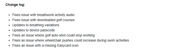 Garmin Venu 3 和 vivoactive 5 智能手表 15.05 测试版的发布说明。(图片来源：Garmin）