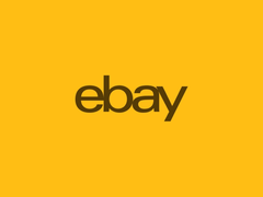黄色背景中的 eBay 徽标
