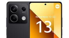 Redmi Note 13 5G 的 &quot;石墨黑 &quot;配色。(图片来源：Aldi Talk）