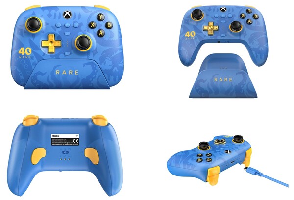 8BitDo Ultimate 3-mode Controller - Rare 40th Anniversary Edition 可在 8BitDo 和亚马逊购买。(图片来源：8BitDo）