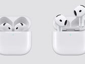配备主动降噪功能的 Apple AirPods 5 有两种版本，一种带有耳柄音量控制，另一种则没有。