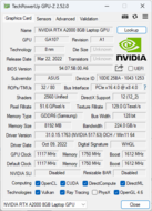 GPU-Z。Nvidia显卡