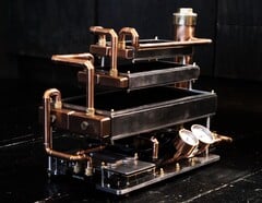 铜管和压力表为 Billet Labs 的 PC 带来了蒸汽朋克风格的外观。