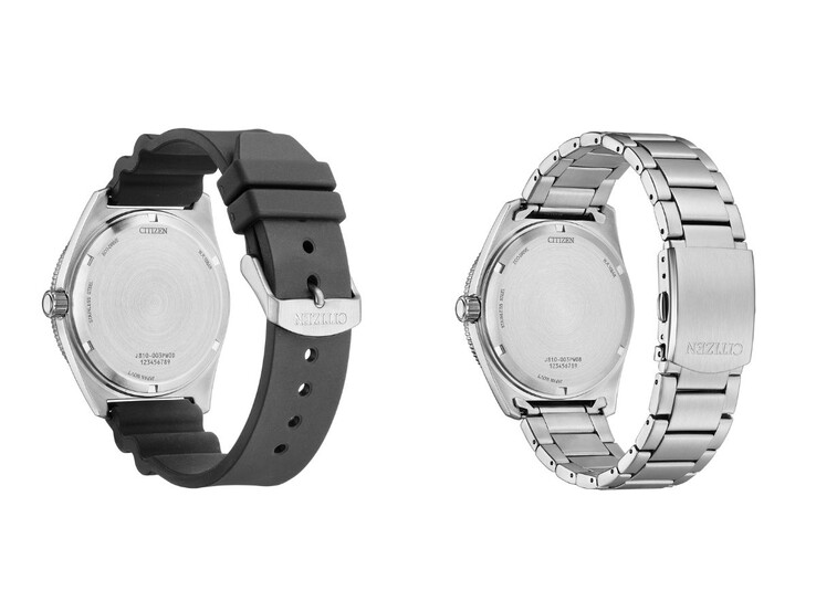 新款西铁城 AW188 手表采用氨基甲酸乙酯和金属表带。(图片来源：西铁城，已编辑）