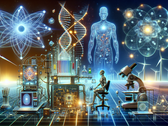 人工智能、基因工程、量子计算、清洁能源和仿人机器人技术预示着光明的未来。(图片来源：ChatGPT）
