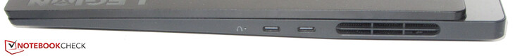 右侧：2个USB 3.2 Gen 2 (Type-C; Power Delivery, DisplayPort)