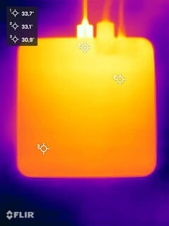GMKtec NucBoc K17 正在进行压力测试（俯视图）