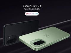 OnePlus 15R 的炭黑和薄荷绿配色。