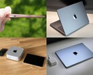 Apple Mac 和 MacBook 系列一起展示,突出笔记本电脑和台式机(图片来源:Notebookcheck)