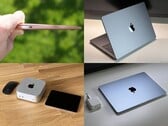 Apple Mac 和 MacBook 系列一起展示，突出笔记本电脑和台式机（图片来源：Notebookcheck）