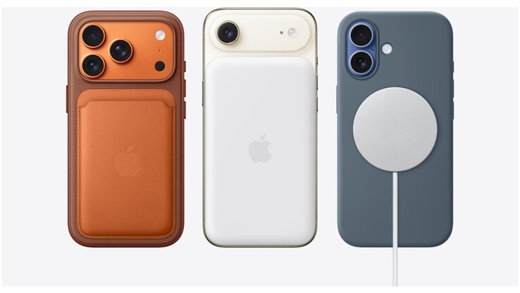 iPhone Air MagSafe 电池过高，无法安装在 iPhone 17 和 iPhone 17 Pro 的背面。(图片来源：Apple)
