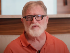 Gabe Newell 事先录制的 2025 年国际会议致辞视频截屏(图片来源:DotaCinema YT)