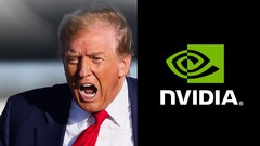 唐纳德-特朗普总统与 Nvidia（图片来源：Brendan McDermid、路透社和 Nvidia；经编辑）