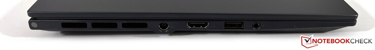 左边：电源、HDMI 2.1、USB-A 3.2 Gen.2（10Gbps）、3.5毫米音频