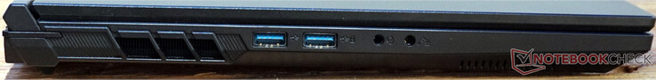 左边：2个USB-A（5Gb/s），耳机，麦克风+S/PDIF
