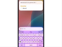 带有Apple 智能功能的 Siri 正在回复杂货清单请求。(图片来源：Apple)