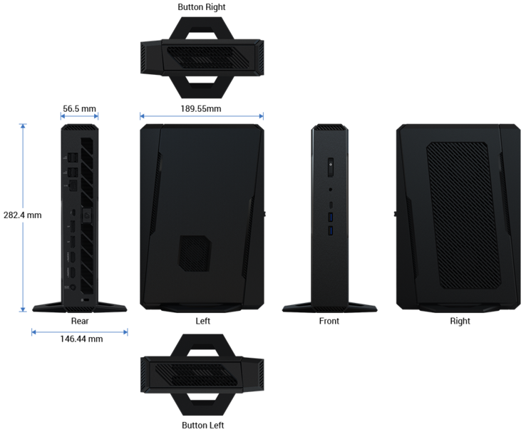 华硕 NUC 15 性能尺寸（图片来源：华硕）