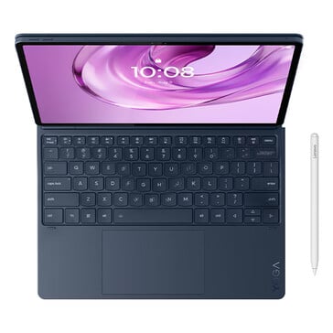联想 Yoga Tab Plus 第二代，配备键盘和触控笔，助力高效办公