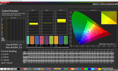 色彩准确度（配置文件：自然，目标色彩空间：sRGB）