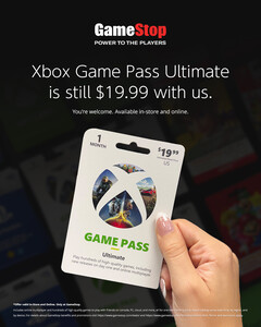 GameStop 在社交媒体上发布的营销其 &quot;更便宜 &quot;的 Xbox Game Pass 产品的帖子截屏（图片来源：GameStop）
