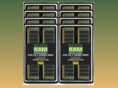 Nemix 4TB 16 模块 DDR5 RDIMM 套件渲染图（图片来源：Nemix）
