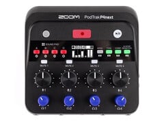 Zoom PodTrak P4next 通过人工智能降噪、声调润色和声音压缩技术提供精良的播客。(图片来源:Zoom)