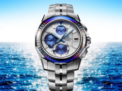 卡西欧 Oceanus Manta OCWS6000PB7A 手表（上图）将在美国发布。(图片来源：卡西欧）