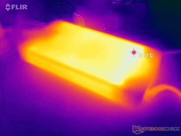 在运行高要求的负载时，AC适配器可以达到35℃以上