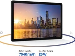 三星Galaxy Tab A11+ 5G 配备 7040 毫安时电池（图片来源：三星）