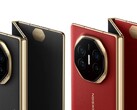 华为 Mate XT，深黑色和 "瑞虹 "色，在公司的 VMall 页面上展示。(图片来源：华为）