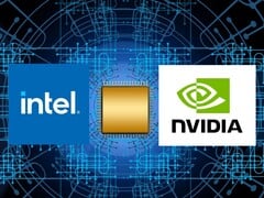 Nvidia 已向英特尔投资 50 亿美元，并与 Team Blue 共同开发芯片。(图片来源：英特尔、Nvidia、Pixabay，经编辑）
