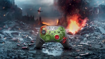 Xbox 无线控制器--《毁灭战士：黑暗时代》限量版在微软商城限时独家发售。(图片来源：微软）