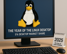 Linux 桌面操作系统的市场份额达到 5%，表明消费者和游戏玩家的采用率不断上升。(图片由 ChatGPT 生成）