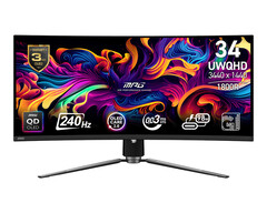 MPG 341CQPX 是微星今年推出的两款 34 英寸 QD-OLED 显示器之一。(图片来源：微星科技）